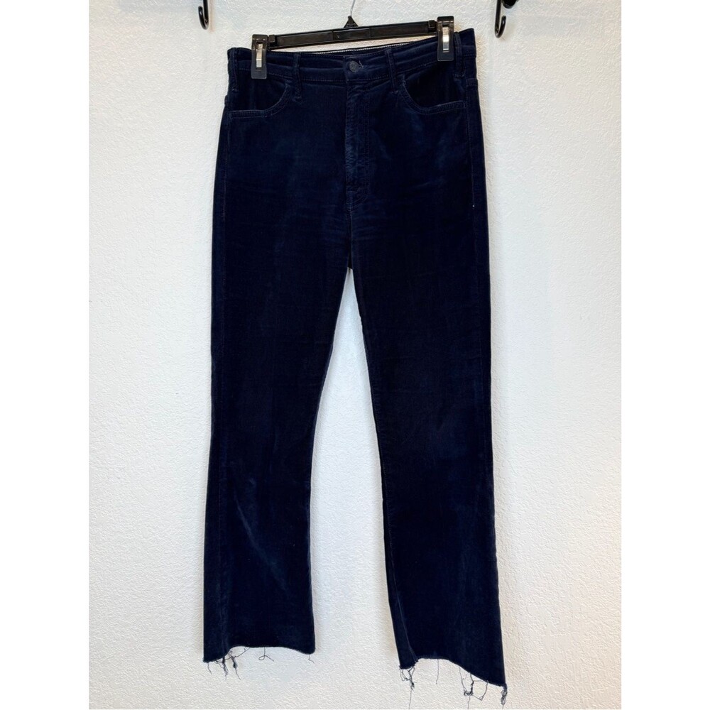 Mother Denim The Hustler Ankle Fray Corduroy Kick Flare Pants in Hopscotch sz 27